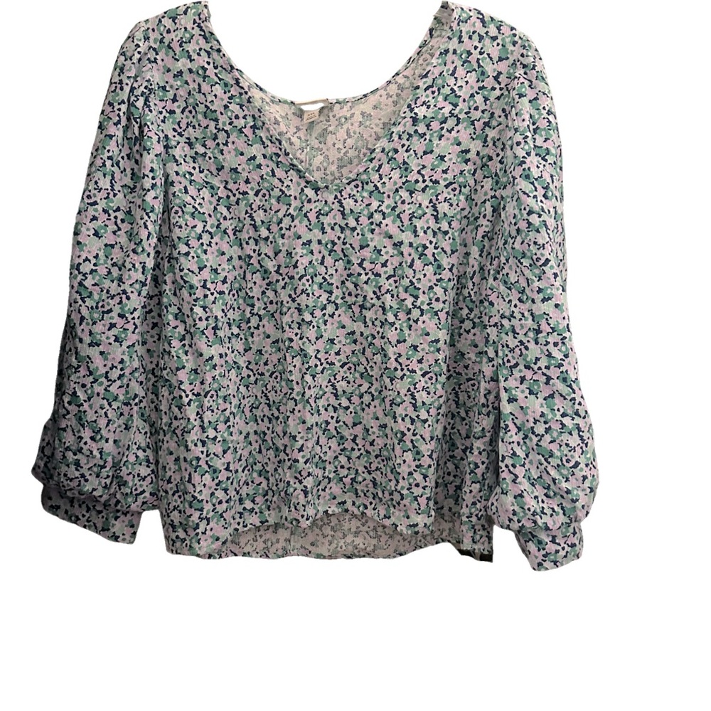 A New Day - Floral Blouson Top